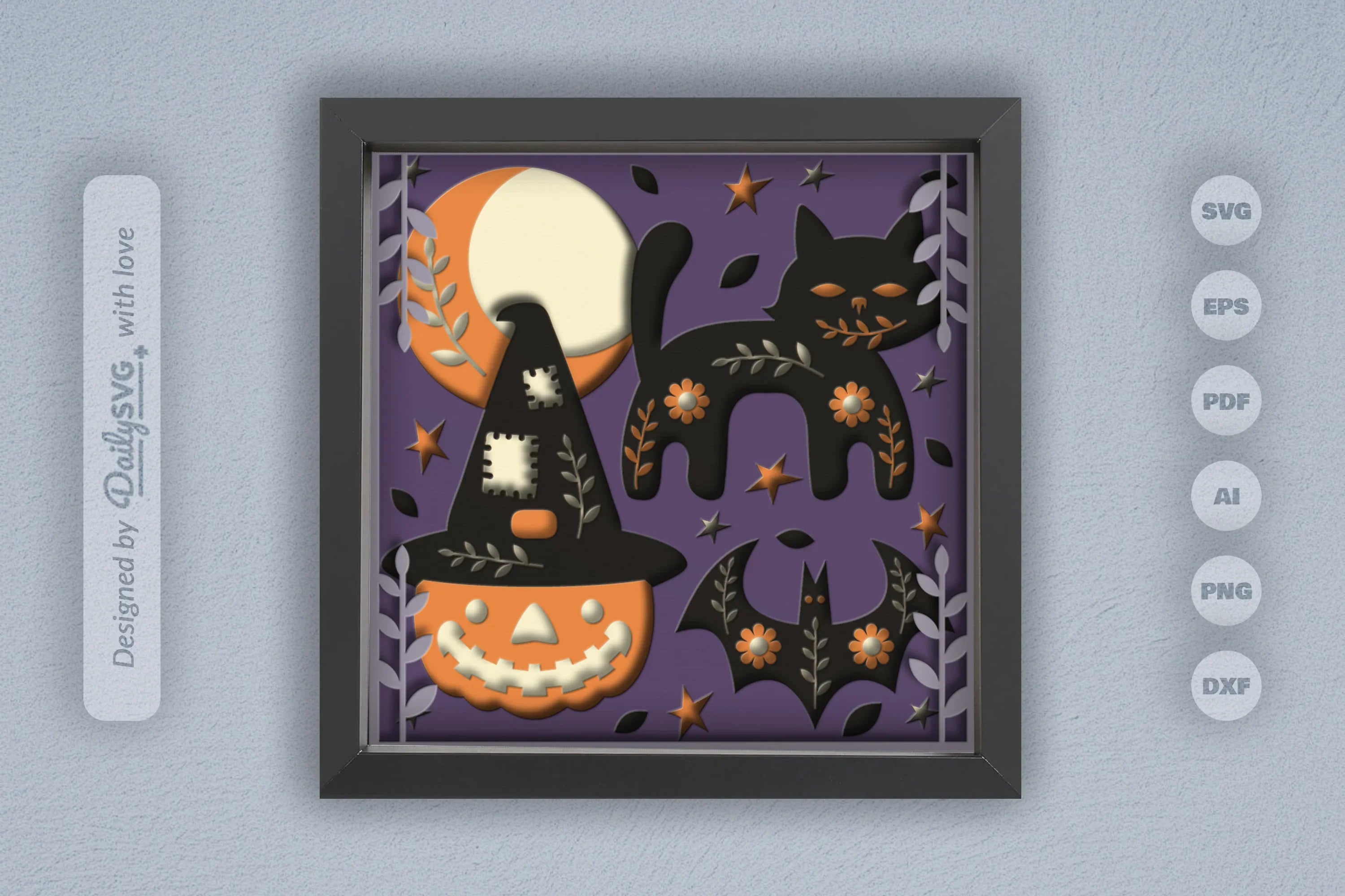 Halloween Folk Art Papercut SVG Bundle - CraftNest - Digital Crafting and Art