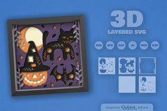 Halloween Folk Art Papercut SVG Bundle - CraftNest - Digital Crafting and Art