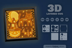 Halloween Folk Art Papercut SVG Bundle - CraftNest - Digital Crafting and Art