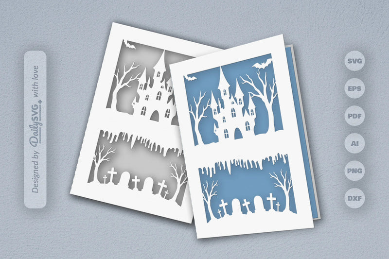 Halloween Papercut SVG Bundle 16 - CraftNest - Digital Crafting and Art