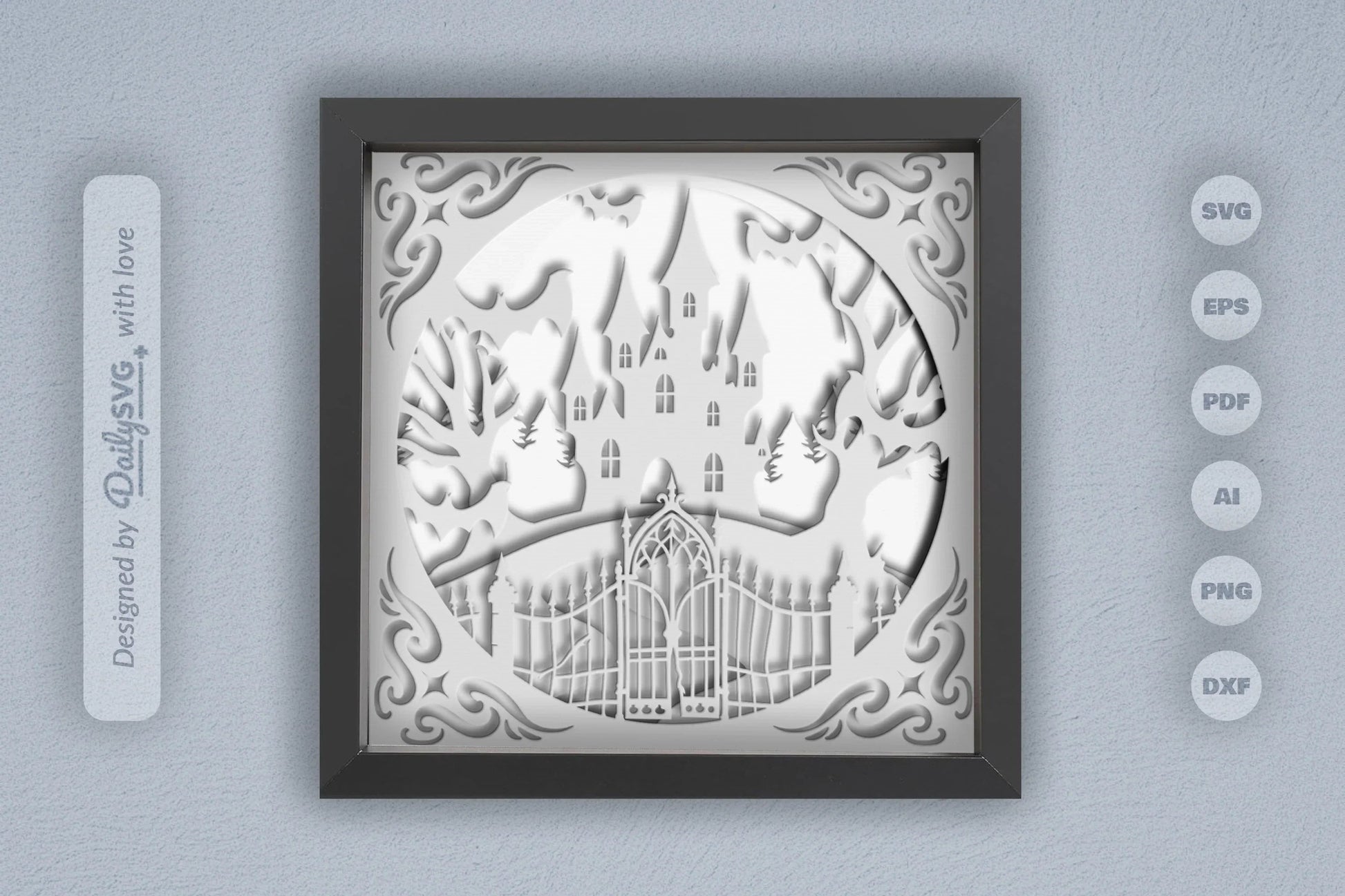 Halloween Haunted Castle 3D Papercut SVG Bundle - CraftNest - Digital Crafting and Art