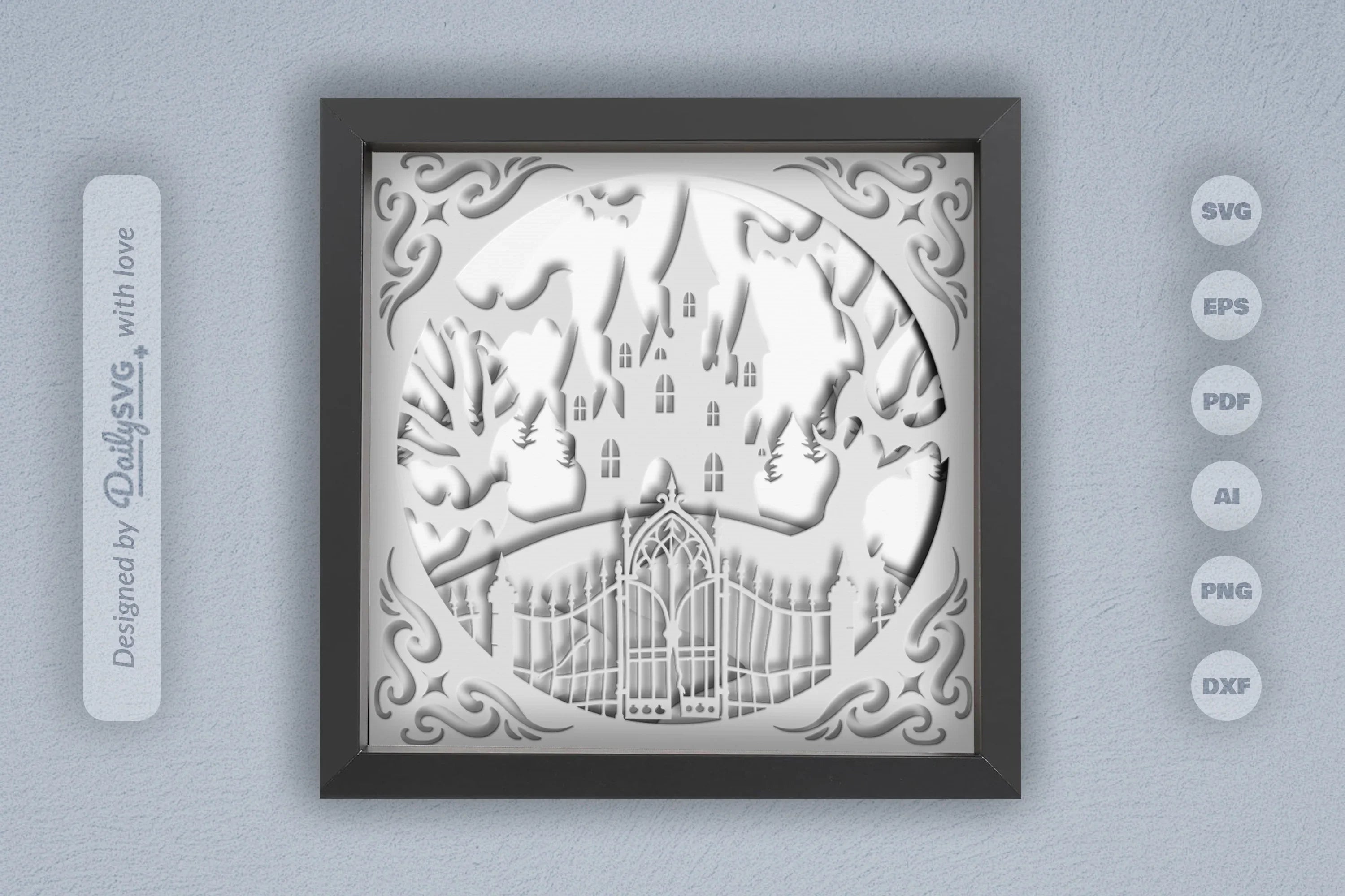 Halloween Haunted Castle 3D Papercut SVG Bundle - CraftNest - Digital Crafting and Art
