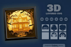 Halloween Haunted House Papercut SVG Bundle - CraftNest - Digital Crafting and Art