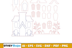 Halloween Home Decor Laser Cut SVG Bundle 12 - CraftNest - Digital Crafting and Art