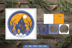 Halloween House Layered Papercut SVG Bundle - CraftNest - Digital Crafting and Art