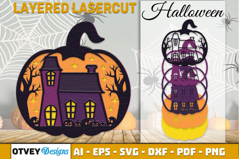 Halloween Pumpkin Decor Laser Cut SVG Bundle 10 - CraftNest - Digital Crafting and Art