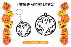 Halloween Keychain Lasercut SVG Bundle Clipart - CraftNest - Digital Crafting and Art