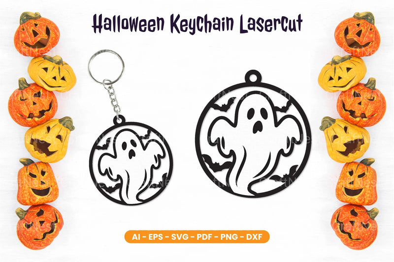 Halloween Keychain Lasercut SVG Bundle Clipart - CraftNest - Digital Crafting and Art