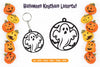 Halloween Keychain Lasercut SVG Bundle Clipart