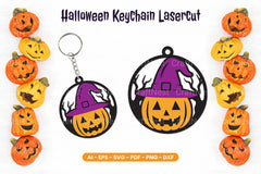 Halloween Keychain Lasercut SVG Bundle Clipart - CraftNest - Digital Crafting and Art