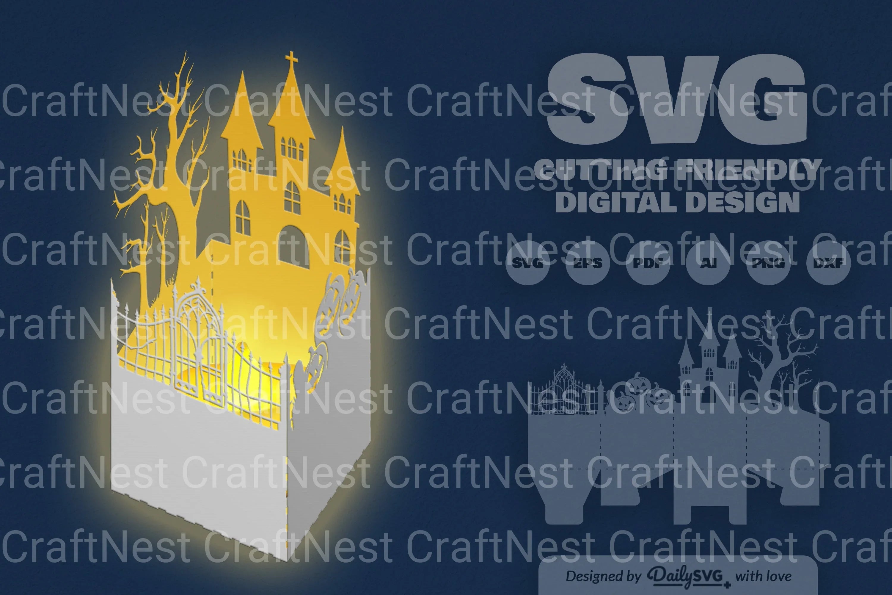 Halloween Papercut SVG Bundle 14 - CraftNest - Digital Crafting and Art