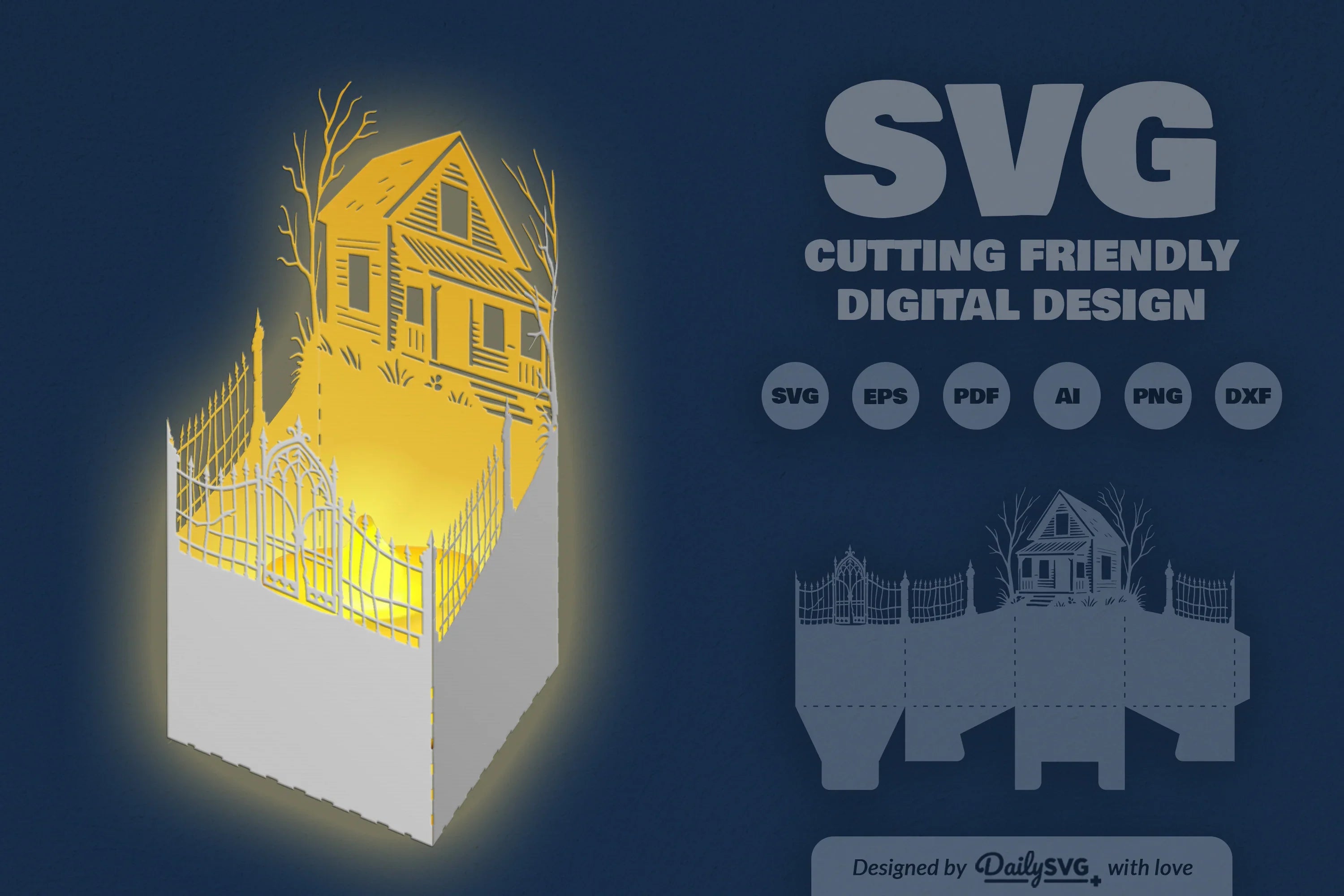 Halloween Papercut SVG Bundle 12 - CraftNest - Digital Crafting and Art