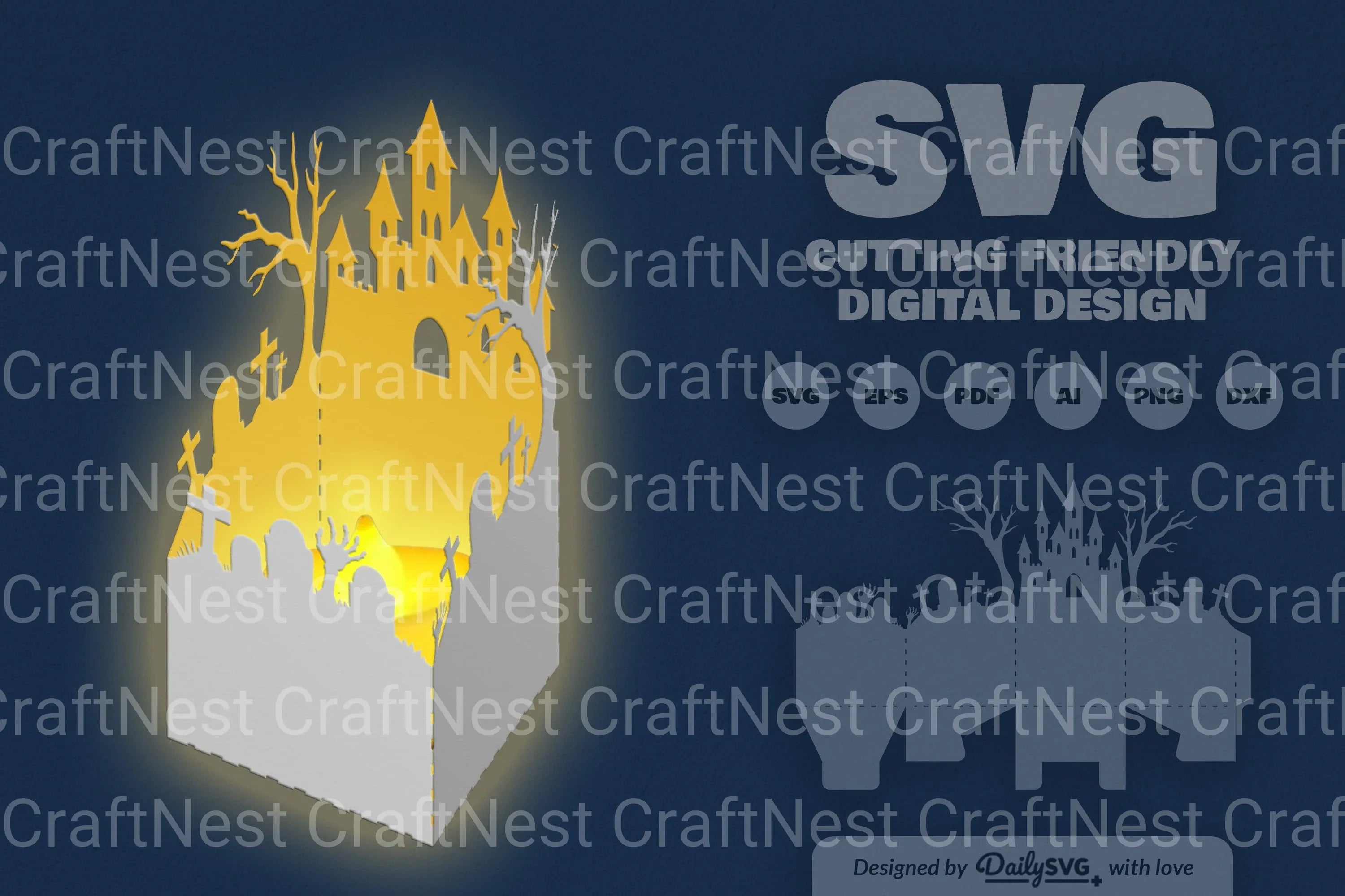 Halloween Papercut SVG Bundle 3 - CraftNest - Digital Crafting and Art