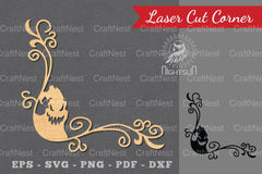 Halloween Laser Cut Corner Design Bundle - CraftNest - Digital Crafting and Art