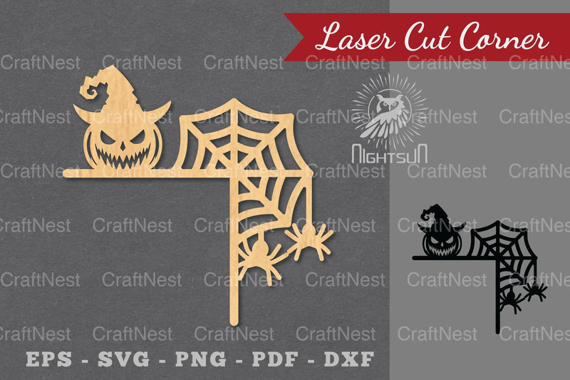 Halloween Laser Cut Corner SVG Bundle - CraftNest - Digital Crafting and Art