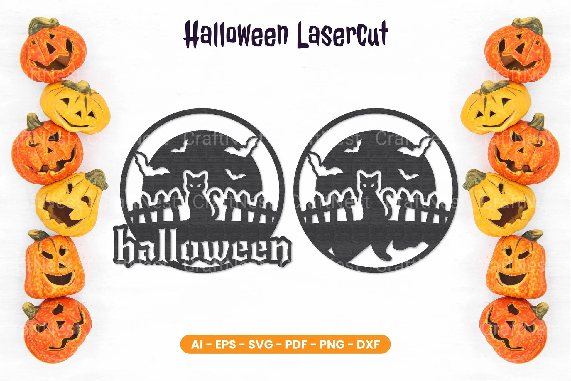 Halloween Lasercut SVG Bundle - CraftNest - Digital Crafting and Art