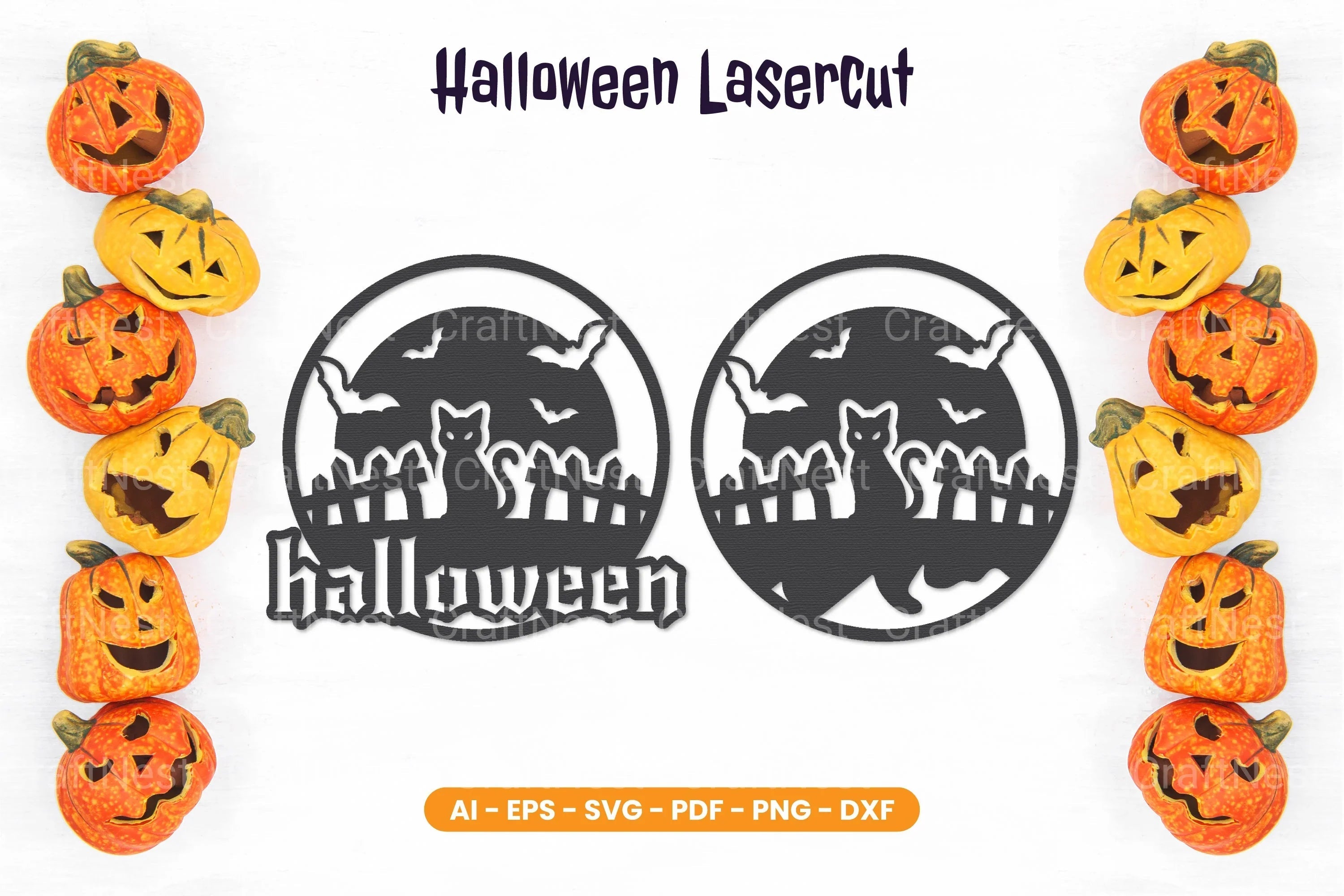 Halloween Lasercut SVG Bundle - CraftNest - Digital Crafting and Art