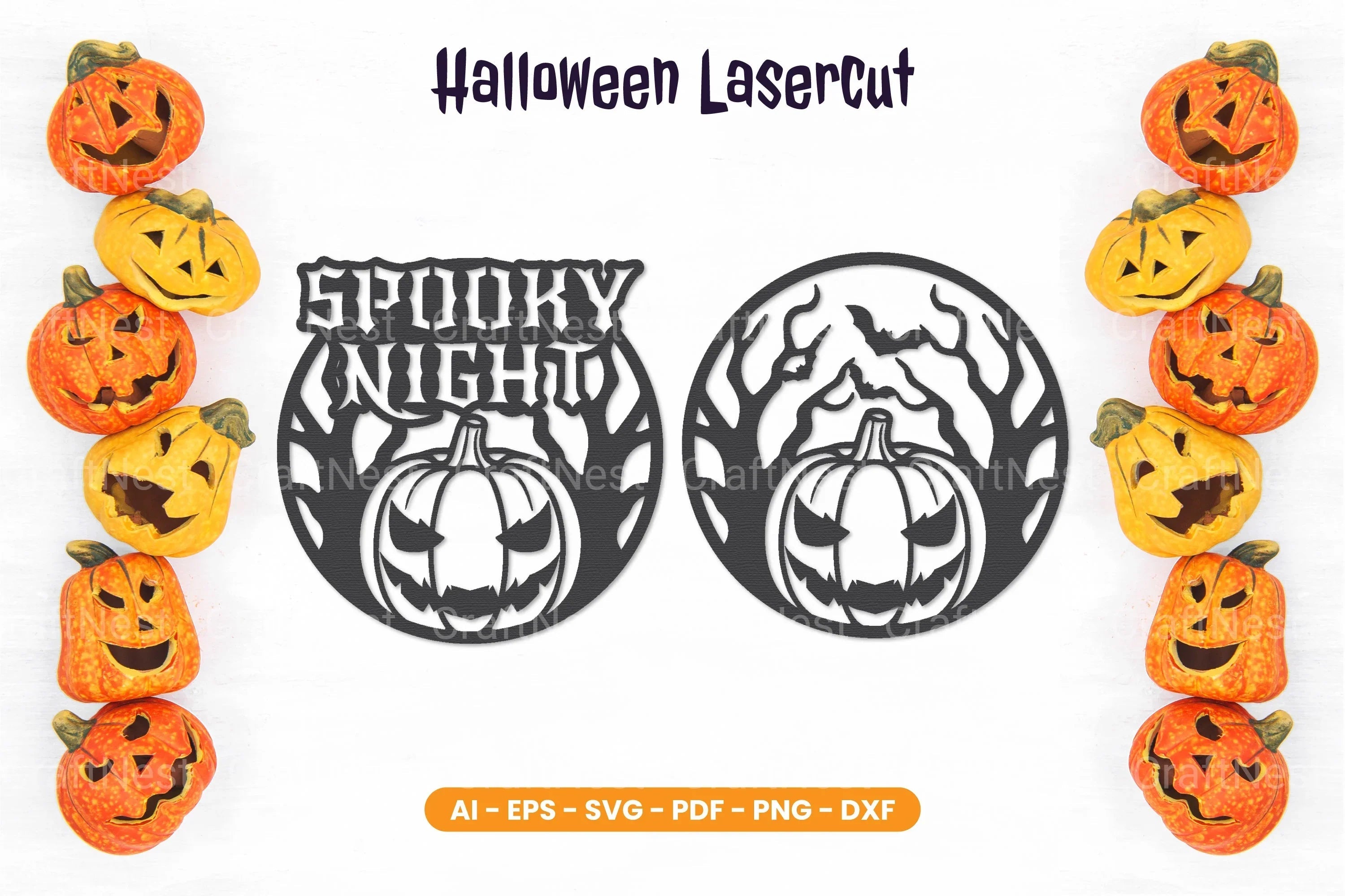 Halloween Lasercut SVG Bundle - CraftNest - Digital Crafting and Art