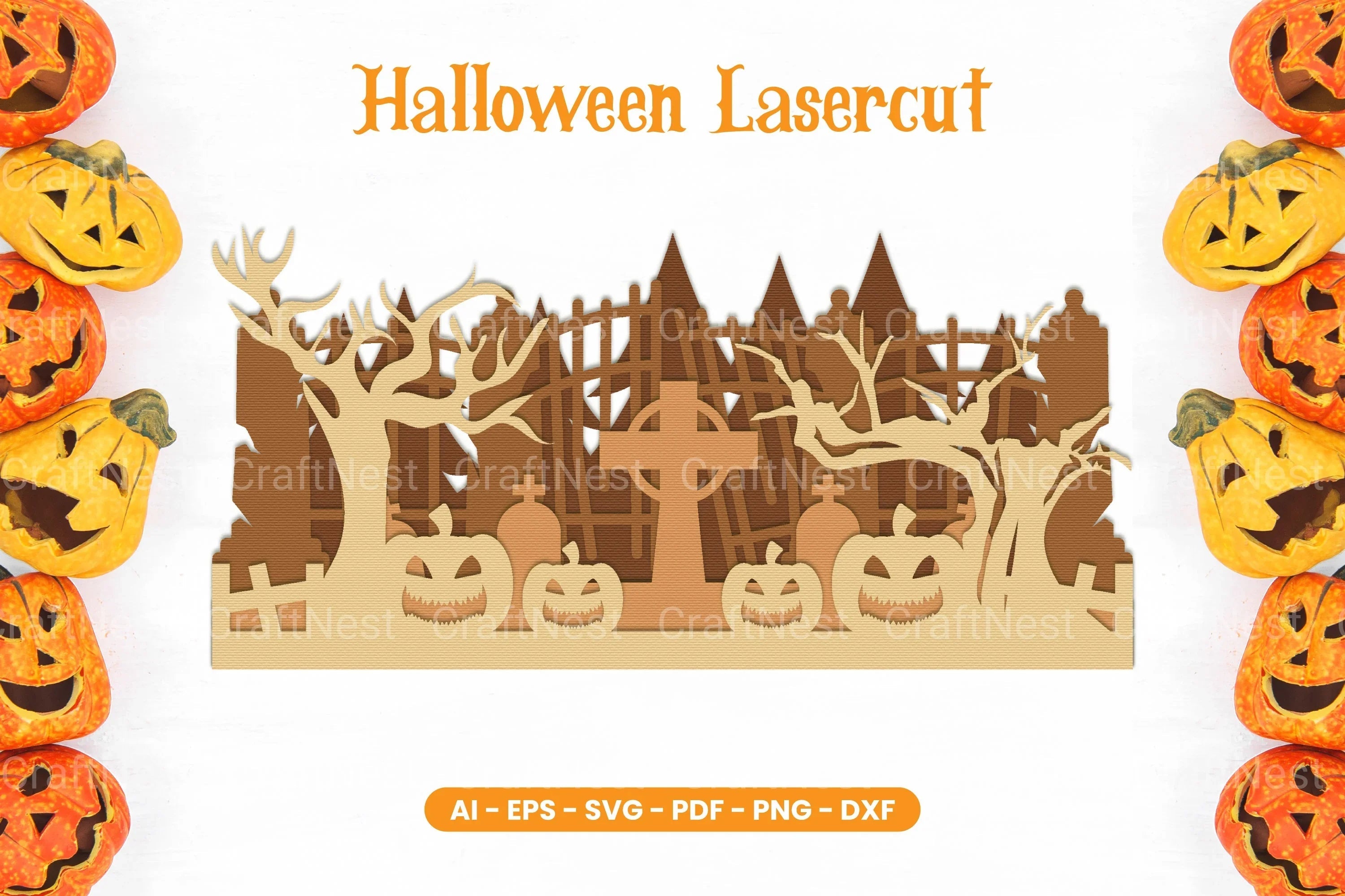 Halloween Lasercut SVG Bundle - CraftNest - Digital Crafting and Art