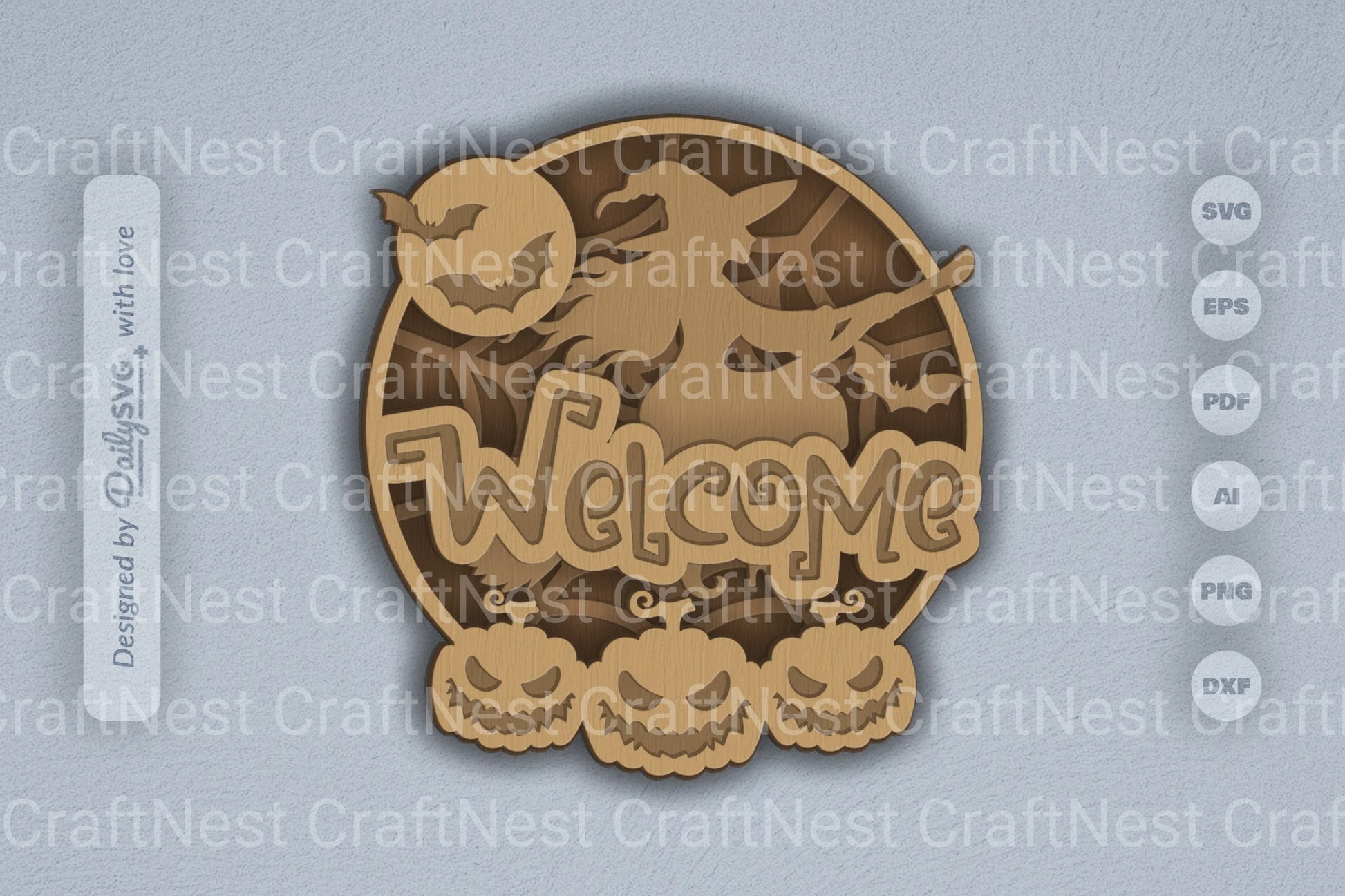 Halloween Laser Cut 3D SVG Bundle - CraftNest - Digital Crafting and Art