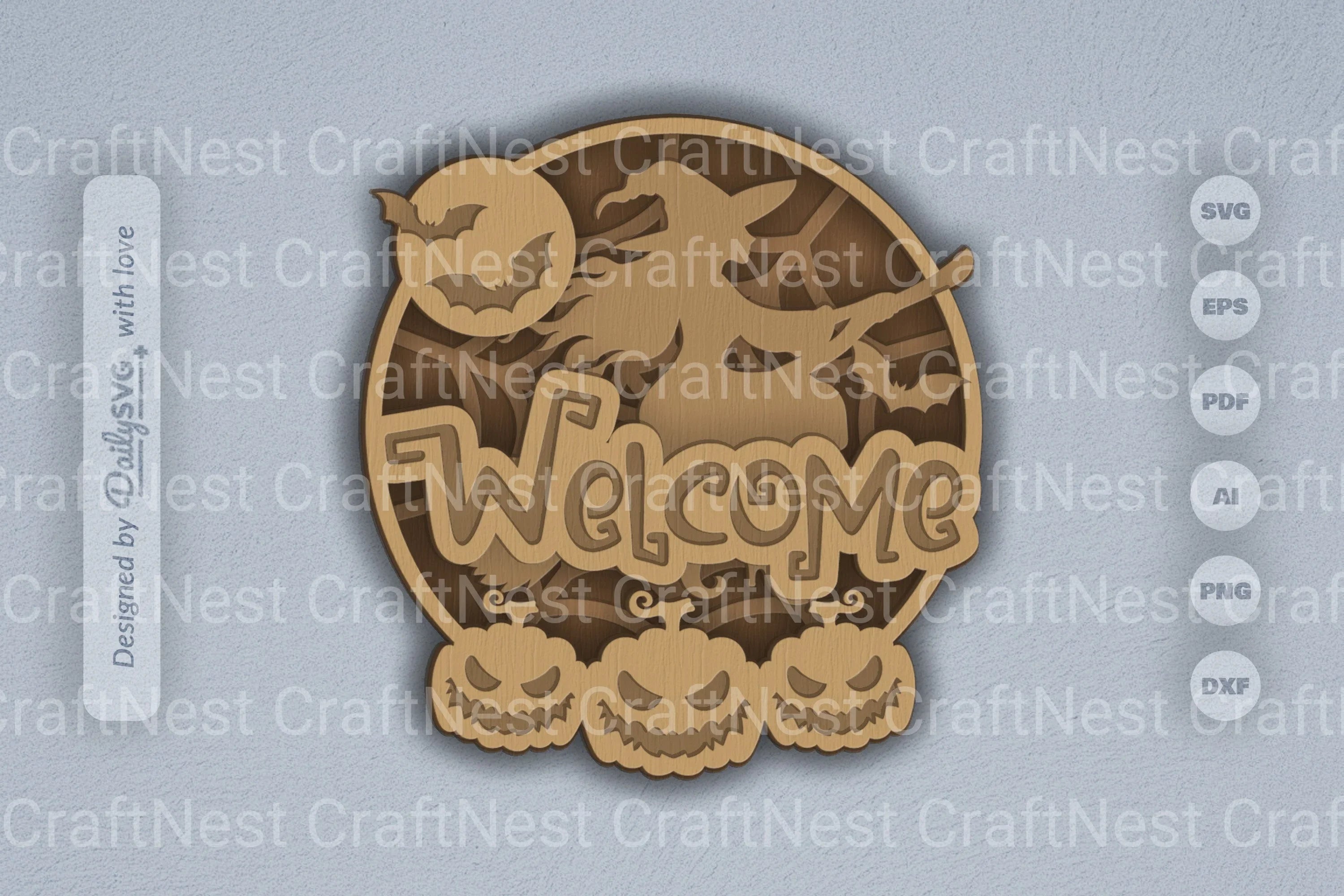 Halloween Laser Cut 3D SVG Bundle - CraftNest - Digital Crafting and Art