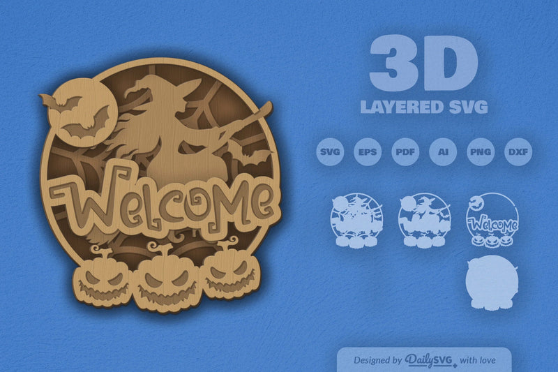 Halloween Laser Cut 3D SVG Bundle - CraftNest - Digital Crafting and Art