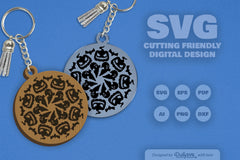 Halloween Mandala Keychain Clipart SVG Bundle - CraftNest - Digital Crafting and Art