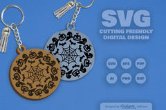 Halloween Mandala Keychain Clipart SVG Bundle - CraftNest - Digital Crafting and Art