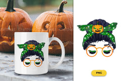 Halloween Messy Bun Clipart Bundle - CraftNest - Digital Crafting and Art