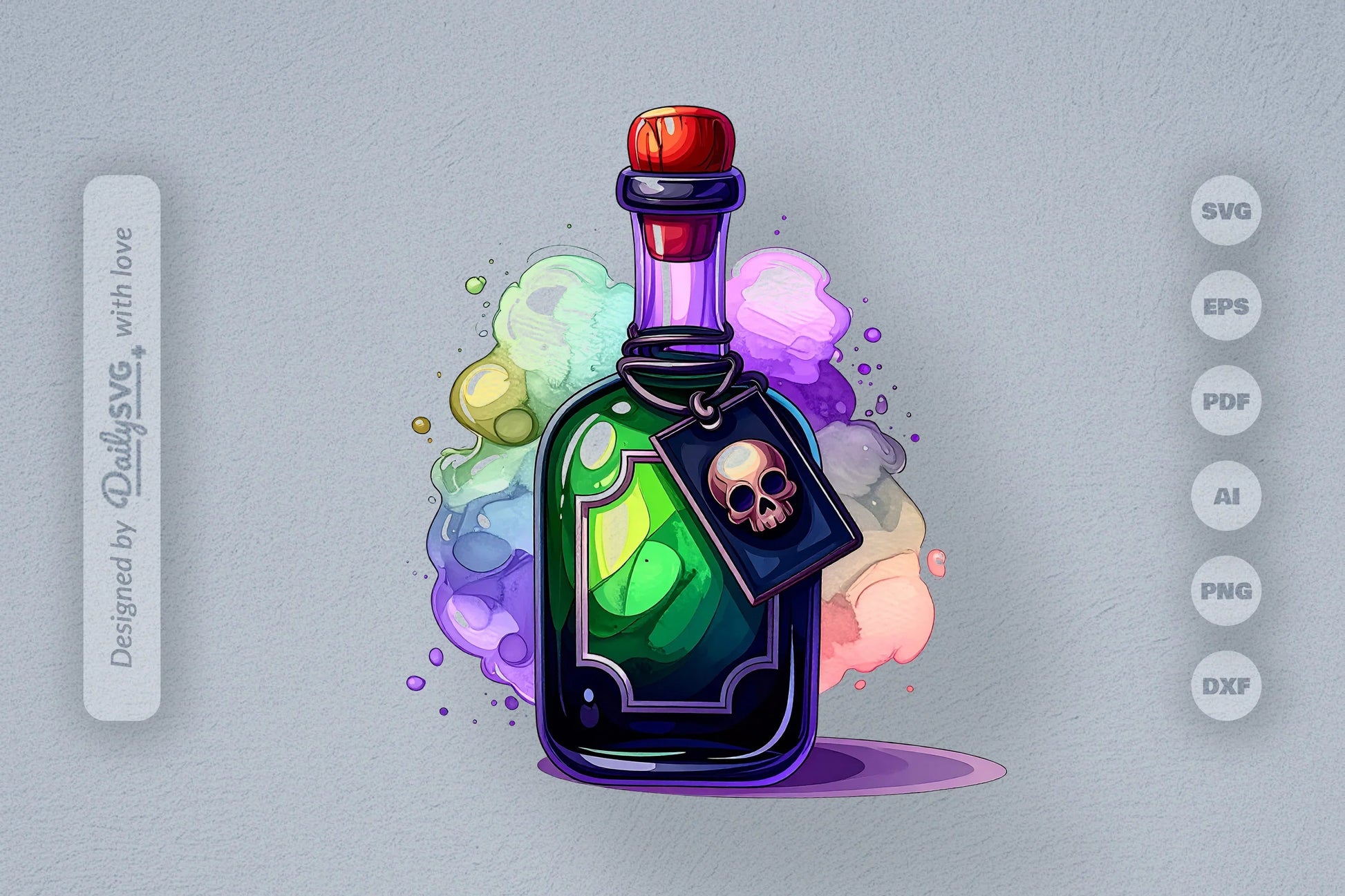 Halloween Poison Bottle Clipart SVG Bundle 5 - CraftNest - Digital Crafting and Art