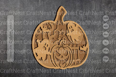 Halloween Pumpkin Ghost Laser Cut SVG Bundle - CraftNest - Digital Crafting and Art