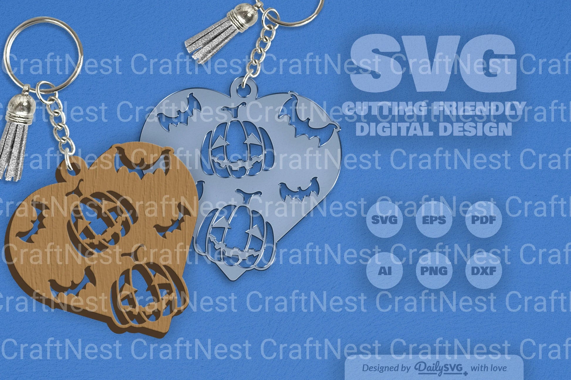 Halloween Pumpkin Heart SVG Bundle - CraftNest - Digital Crafting and Art