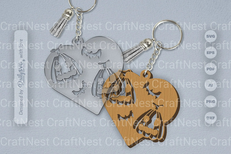 Halloween Pumpkin Heart SVG Bundle 1 - CraftNest - Digital Crafting and Art
