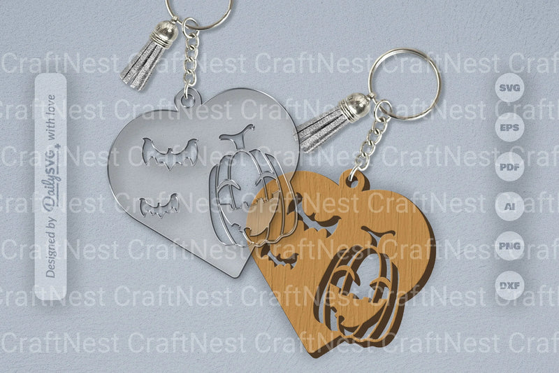 Halloween Pumpkin Heart SVG Bundle 4 - CraftNest - Digital Crafting and Art