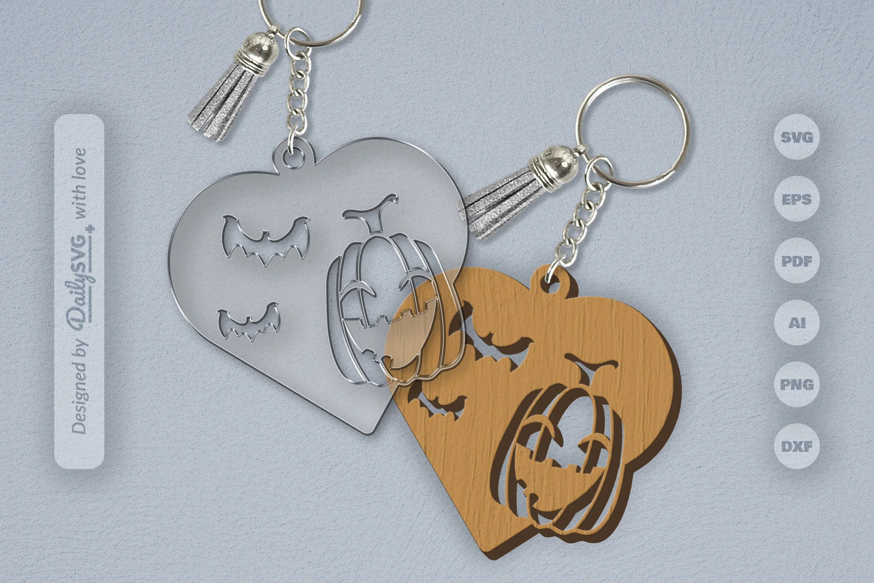 Halloween Pumpkin Heart SVG Bundle 4 - CraftNest - Digital Crafting and Art