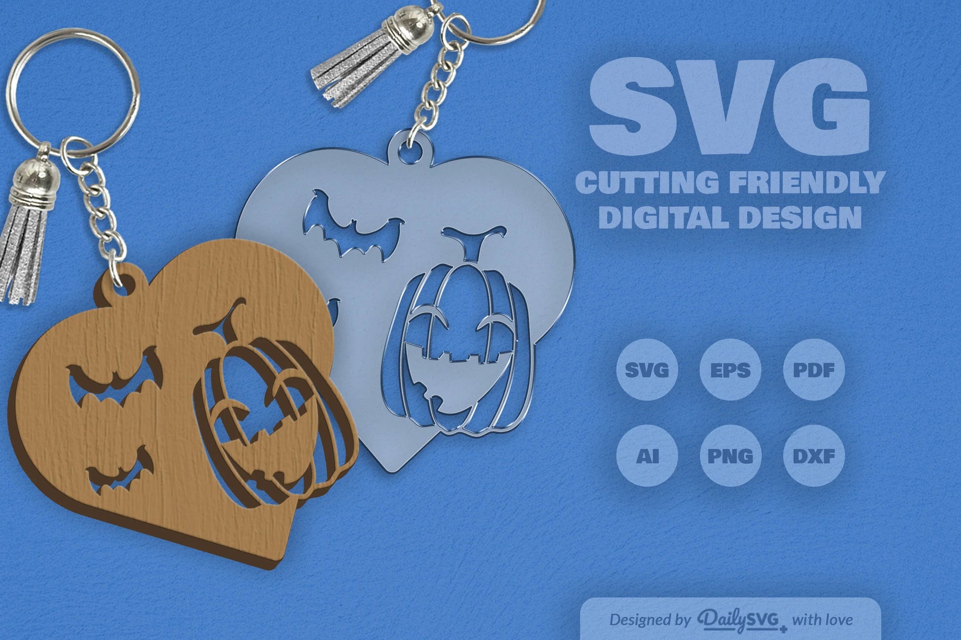 Halloween Pumpkin Heart SVG Bundle 4 - CraftNest - Digital Crafting and Art