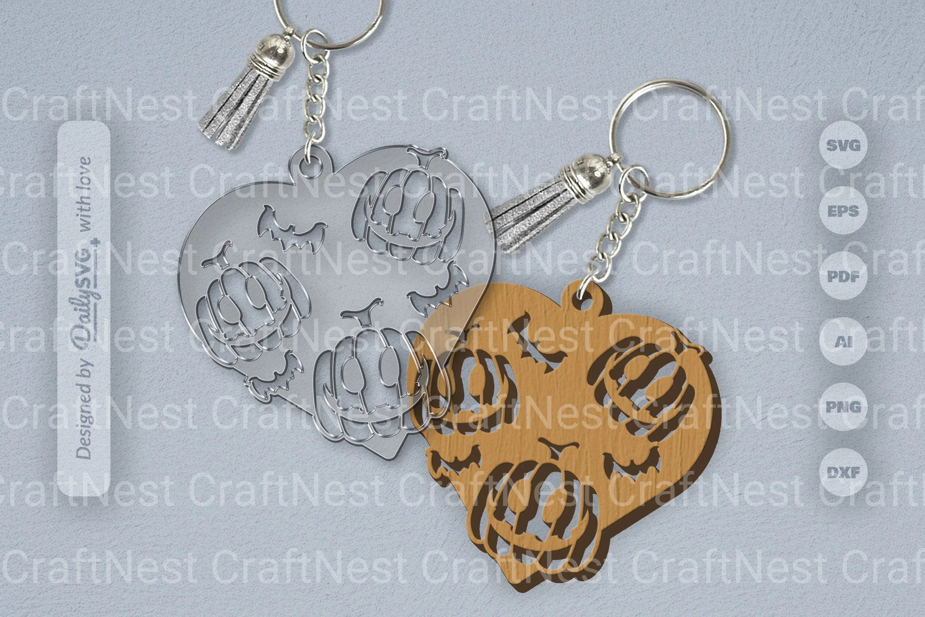 Halloween Pumpkin Heart SVG Bundle