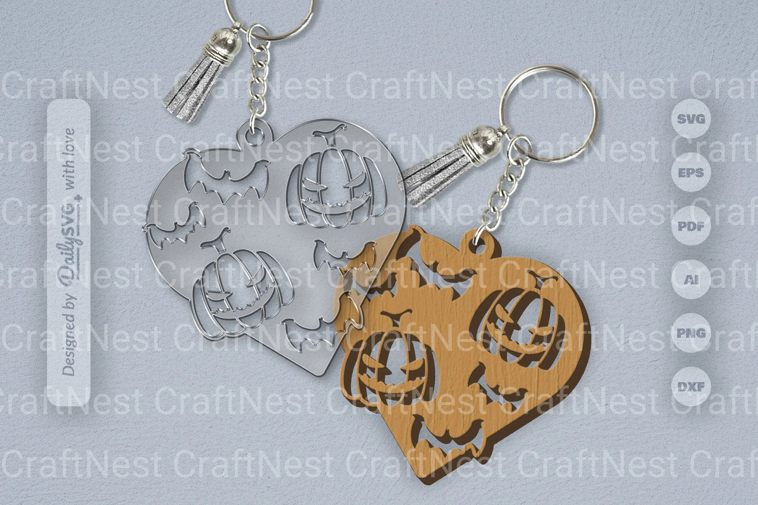 Halloween Pumpkin Heart SVG Bundle