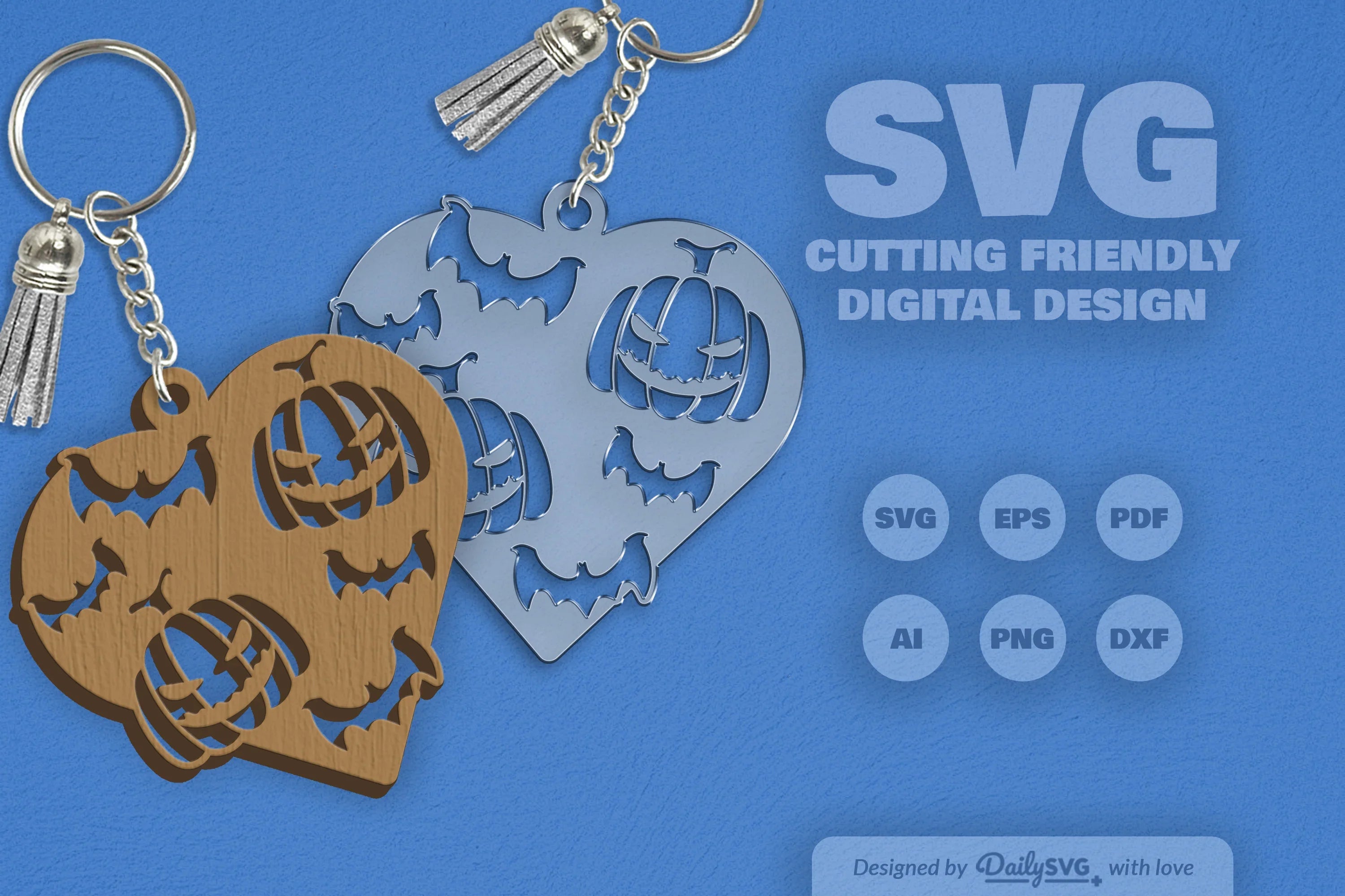 Halloween Pumpkin Heart SVG Bundle 5 - CraftNest - Digital Crafting and Art