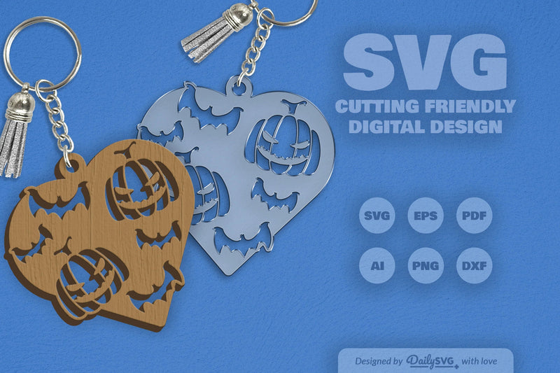 Halloween Pumpkin Heart SVG Bundle 5 - CraftNest - Digital Crafting and Art