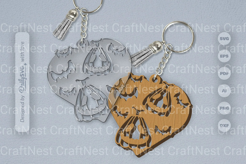 Halloween Pumpkin Heart SVG Bundle 6 - CraftNest - Digital Crafting and Art