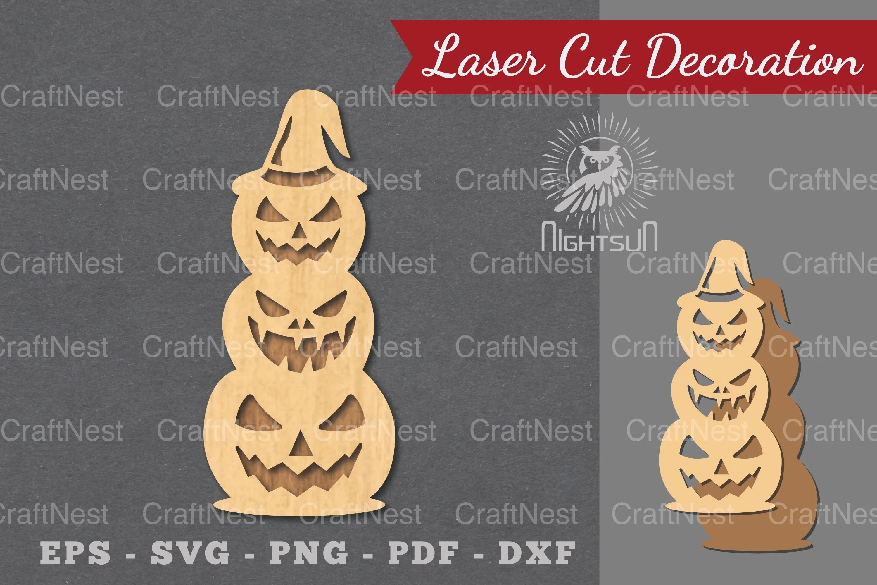 Halloween Pumpkin Laser Cut Decoration Clipart Bundle - CraftNest - Digital Crafting and Art
