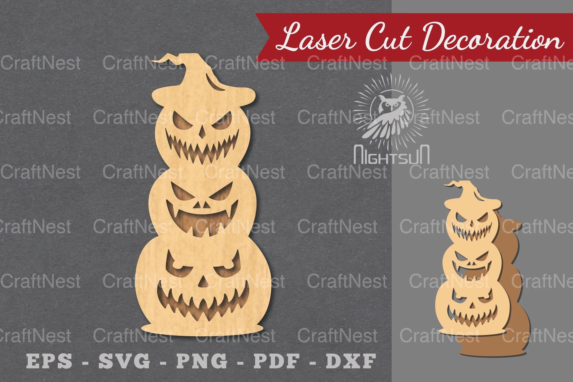 Halloween Pumpkin Laser Cut Decoration Bundle - CraftNest - Digital Crafting and Art