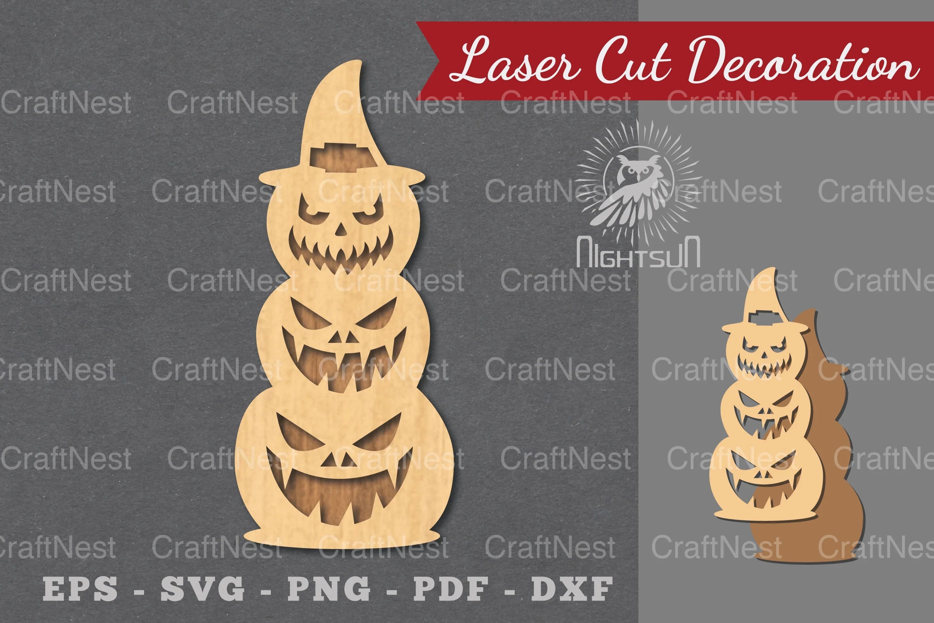 Halloween Pumpkin Laser Cut Decoration Clipart Bundle - CraftNest - Digital Crafting and Art