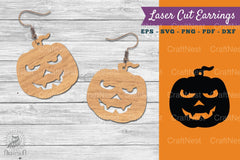 Halloween Pumpkin Laser Cut Earring SVG Bundle - CraftNest - Digital Crafting and Art