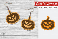 Halloween Pumpkin Laser Cut Earrings SVG Bundle - CraftNest - Digital Crafting and Art