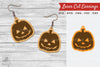 Halloween Pumpkin Laser Cut Earrings SVG Bundle