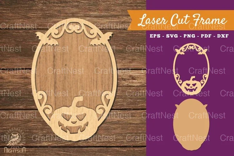 Halloween Pumpkin Laser Cut Frame Clipart Bundle - CraftNest - Digital Crafting and Art