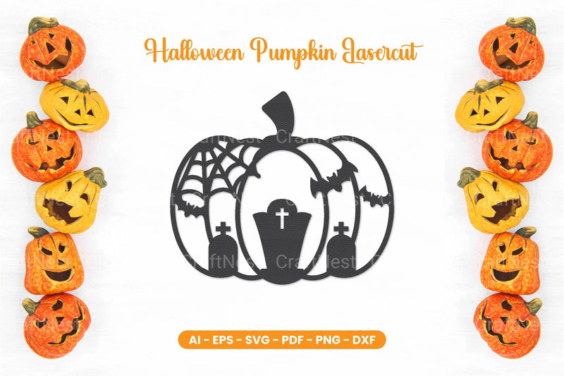 Halloween Pumpkin Lasercut SVG Bundle - CraftNest - Digital Crafting and Art