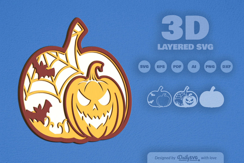 Halloween Pumpkin Laser Cut SVG Bundle - CraftNest - Digital Crafting and Art